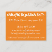 Carte De Visite Oeufs Devilés Chef Restauration Traiteur Cuisinier (Dos)