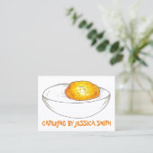 Carte De Visite Oeufs Devilés Chef Restauration Traiteur Cuisinier (Debout devant)