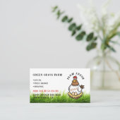 Carte De Visite OEufs frais de ferme Conception novatrice (Debout devant)