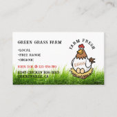 Carte De Visite OEufs frais de ferme Conception novatrice (Devant)