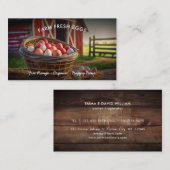 Carte De Visite OEufs frais de ferme modernes OEuf de poulet (Devant / Derrière)