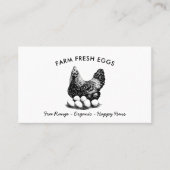 Carte De Visite OEufs frais de ferme professionnels oeuf de poulet (Devant)