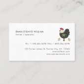 Carte De Visite OEufs frais de ferme professionnels oeuf de poulet (Dos)