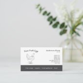 Carte De Visite Oeufs frais de ferme simples avec Hen (Debout devant)