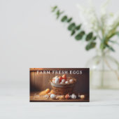 Carte De Visite Oeufs frais de ferme simples Coop d'oeuf de poulet (Debout devant)