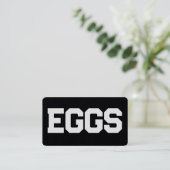 Carte De Visite Oeufs frais de la ferme de poulet (Debout devant)