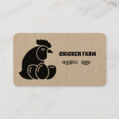 Carte De Visite Oeufs Frais Poulet Bio Hen Farm (Devant)