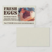 Carte De Visite Oeufs frais - poulet rouge de couche de poule (Devant / Derrière)
