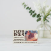 Carte De Visite Oeufs frais - poulet rouge de couche de poule (Debout devant)