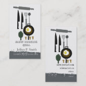 Carte De Visite Oeufs pour le petit déjeuner. Restauration de (Devant / Derrière)