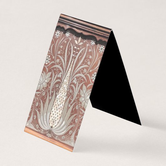 Carte De Visite Oeuvre Art Nouveau en bois, belle originale, belle (Devant)