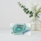 Carte De Visite Oeuvre de bulle verte et bleue (Debout devant)