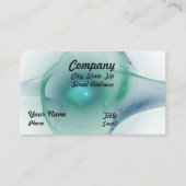 Carte De Visite Oeuvre de bulle verte et bleue (Devant)