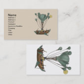 Carte De Visite Oeuvre d'époque de Balloon Air Ship (Devant / Derrière)