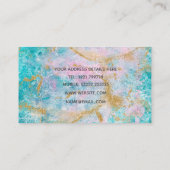 Carte De Visite Oeuvre en marbre bleu or (Dos)