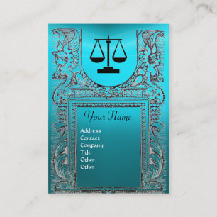 Carte De Visite OFFICE JURIDIQUE, ATTORNEY Monogramme bleu