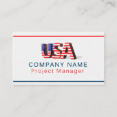 CARTE DE VISITE officiel des États-Unis (Dos)