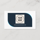 Carte De Visite Officielle QR Professionnel Moderne Marine Bleu En (Dos)