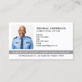 Carte De Visite Officier correctionnel Photo Garde pénitentiaire (Devant)