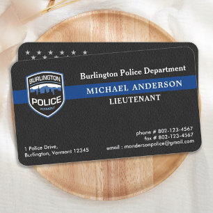 Carte De Visite Officier de Logo du Département de Police