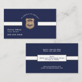 Carte De Visite Officier de police (Devant / Derrière)