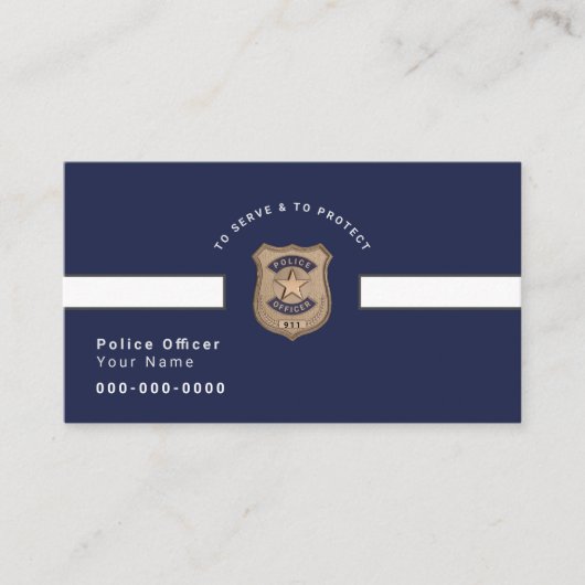 Carte De Visite Officier de police (Devant)