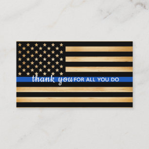 Carte De Visite Officier de police Appréciation Merci du drapeau r
