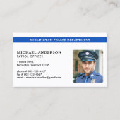 Carte De Visite Officier de police moderne photo application de la (Devant)