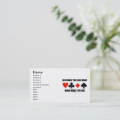 Carte De Visite Offre ce que vous pouvez faire faire ce qui vous (Debout devant)