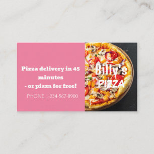 Carte De Visite Offre de réduction sur la livraison de pizza