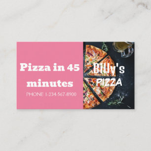Carte De Visite Offre de réduction sur la livraison de pizza