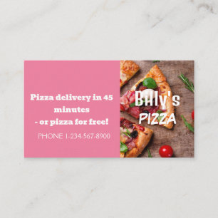Carte De Visite Offre de réduction sur la livraison de pizza