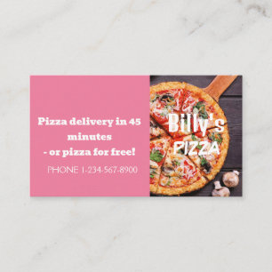 Carte De Visite Offre de réduction sur la livraison de pizza