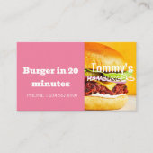 Carte De Visite Offre de remise de livraison de hamburger (Devant)