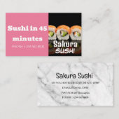 Carte De Visite Offre de remise de livraison de sushi (Devant / Derrière)
