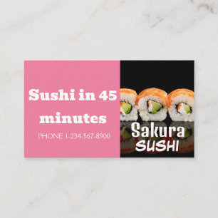 Carte De Visite Offre de remise de livraison de sushi