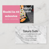 Carte De Visite Offre de remise de livraison de sushi (Devant / Derrière)