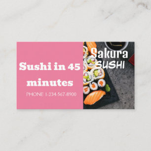 Carte De Visite Offre de remise de livraison de sushi