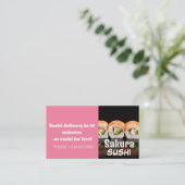 Carte De Visite Offre de remise de livraison de sushi (Debout devant)