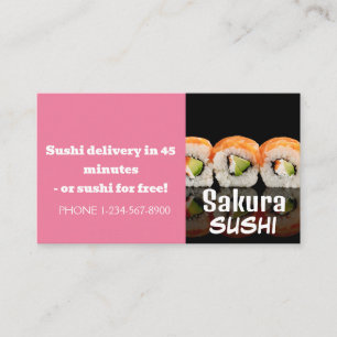 Carte De Visite Offre de remise de livraison de sushi