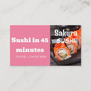 Carte De Visite Offre de remise de livraison de sushi