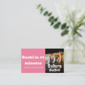 Carte De Visite Offre de remise de livraison de sushi (Debout devant)