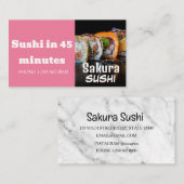 Carte De Visite Offre de remise de livraison de sushi (Devant / Derrière)