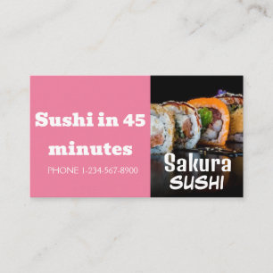 Carte De Visite Offre de remise de livraison de sushi
