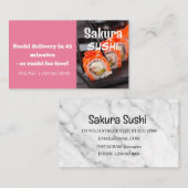 Carte De Visite Offre de remise de livraison de sushi (Devant / Derrière)