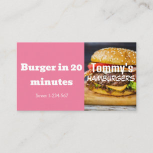 Carte De Visite Offre de remise sur la livraison de hamburgers