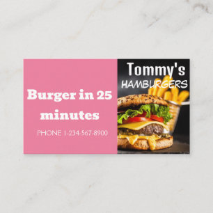 Carte De Visite Offre de remise sur la livraison de hamburgers
