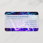 Carte De Visite Offre personnelle interactive et notes client neon (Dos)