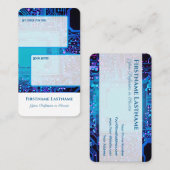 Carte De Visite Offre personnelle interactive et notes client neon (Devant / Derrière)