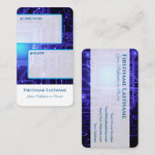 Carte De Visite Offre personnelle interactive et notes client neon (Devant / Derrière)